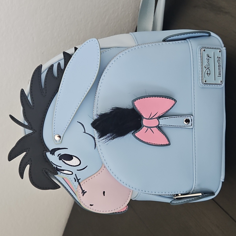 NWOT Lounfefly Eeyore Figutal Bow Tail Mini Backpack